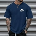 thumbnail image 5 of Big and Tall Shirts for Men Printing Popular Casual Loose Round Neck Short Sleeved T Shirt Big And Tall Men's Shirts Workout for Men Loose Fit Mens Tee T Shirt Mens Set Graphic Pack Night 2XL, 5 of 6