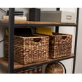thumbnail image 2 of BirdRock Home Woven Storage Shelf Organizer Baskets with Handles - Set of 3 - Espresso, 2 of 4