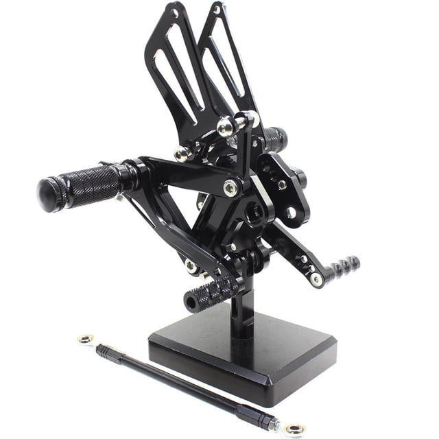 Krace Rearsets Fit For Kawasaki Ninja ZX6R ZX9R 1999-2002,ZZR600 2005-2008 Foot Pegs Rear Set Footrests Brake Shift Pedals Fully Adjustable Foot Boards