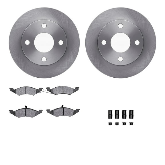 Dynamic Friction Company Front Brake Rotors with 5000 Advanced Brake Pads includes Hardware 6512-55031