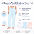 thumbnail image 5 of Daresay Women’s Lounge Pants 3-Pack, Soft Stretch Pajama Bottoms with Adjustable Drawstring Waist, Printed Wide Leg Sleep Pants, Sizes S-2XL, 5 of 10