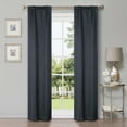 thumbnail image 5 of Superior Shimmer Blackout Curtains, Rod Pocket, Set of 2, 26" X 84", Deep Gulf, 5 of 5