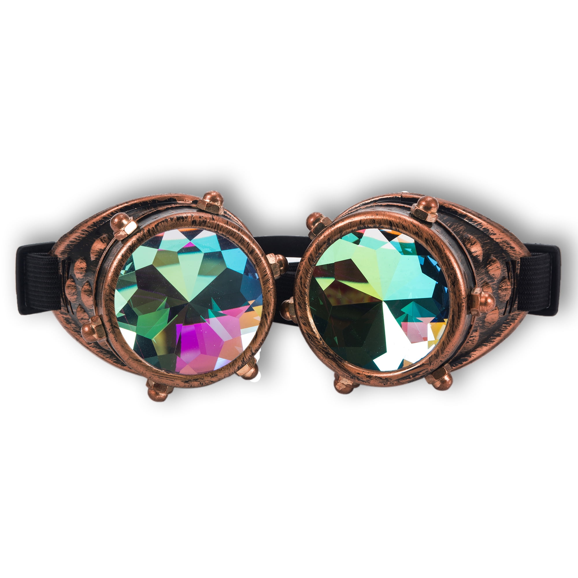 Cfgoggle Vintage Steampunk Goggles Rainbow Kaleidoscope Festival Diffraction Goggles Cosplay 