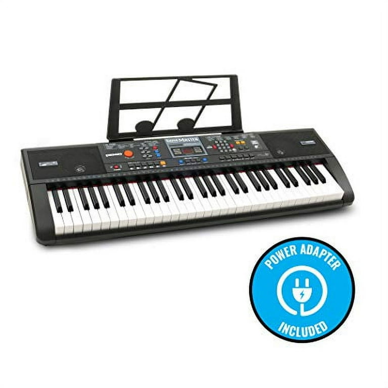 Plixio 61 Key Digital Electric Piano Keyboard Sheet Music Stand Portable Electronic Keyboard for Beginners Kids Adults
