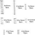thumbnail image 5 of 200 Pcs Ressorts de Compression Ressorts d'Extension Assortiment de Ressorts d'Extension 20 Tailles Ressorts en Acier Galvanisé avec Boîte de Rangement, 5 of 5