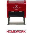 thumbnail image 2 of Vivid Stamp Homework Teacher Self Inking Rubber Stamp (Red Ink) - Medium, 2 of 2