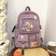 thumbnail image 5 of Bolsa Mochila transparente de patchwork estilo preppy para mujer Mochila grande para estudiante (púrpura) Likrtyny Para Estrenar, 5 of 8