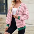 thumbnail image 3 of Womens Zip Up Hoodies Striped Fashion Sweatshirts Long Sleeve Jacket With Pockets 2024 Teen Girls Fashion Clothes Sweatcoat Zip up Sweatshirt Women Zipper Front Hoodies Hooded Sweatshirt Womens Hooded, 3 of 8