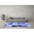 thumbnail image 3 of Ahgly Company Indoor Square Patchwork Blue Transitional Area Rugs, 3' Square, 3 of 4