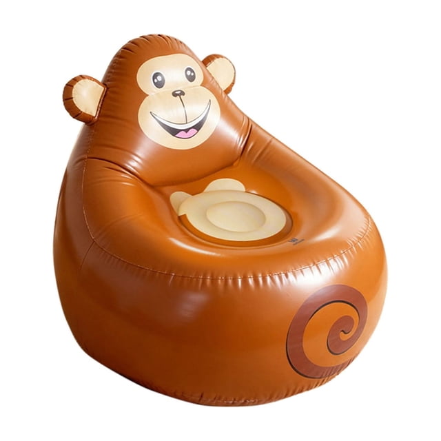 D Inflatable Lounger Chair Portable Air Sofa With Animal Design For Indoor Outdoor Relaxation