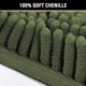 thumbnail image 1 of 1pc Luxury Loden Color Shaggy Bath Mat - Soft Chenille Plush Rug for Non-Slip Bathroom, Bedroom, and Living Room - Washable Microfiber Rug with Soft Texture, 1 of 4