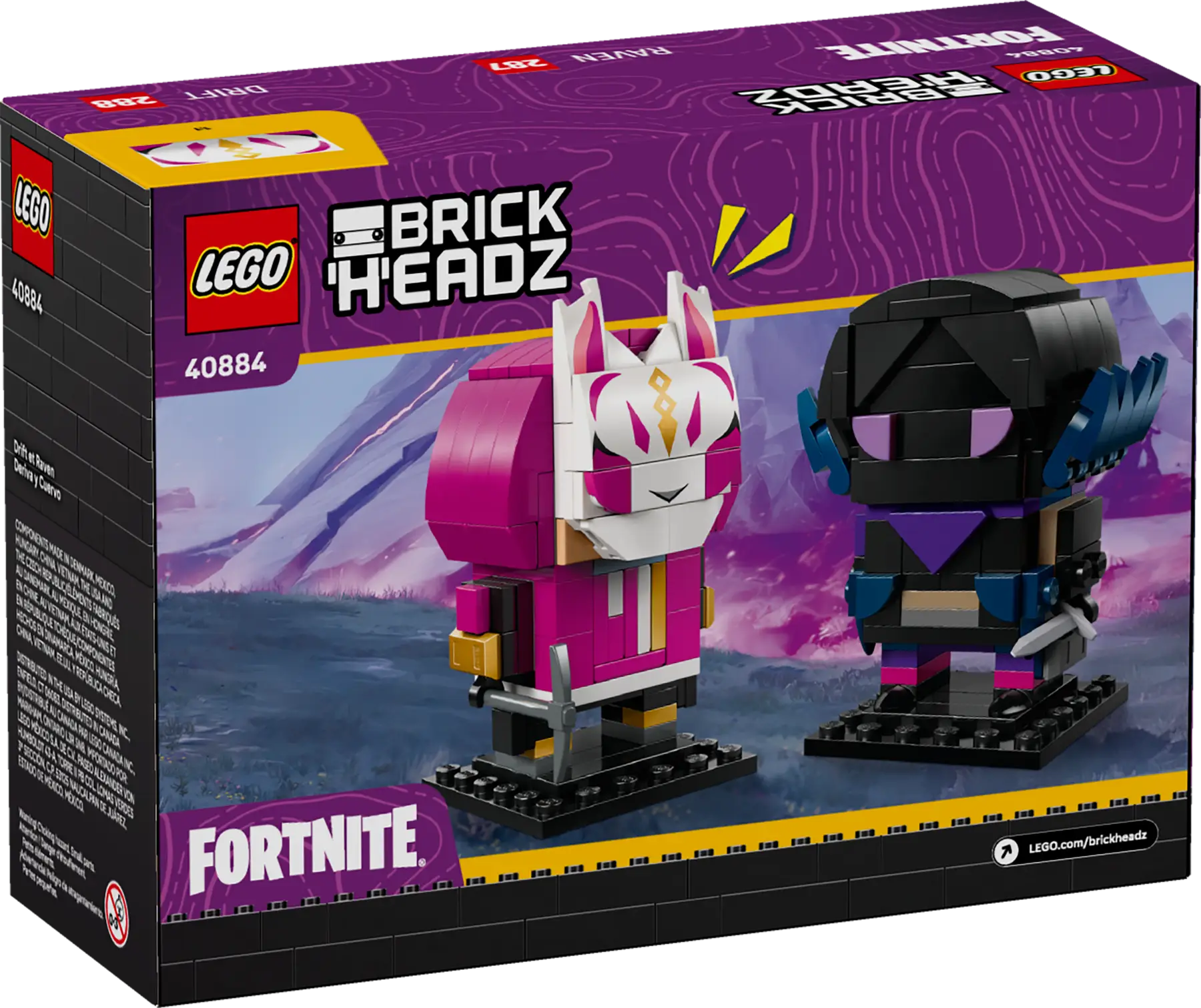 LEGO Brickheadz 40884 Fortnite Drift & Raven 280pcs - Walmart.com