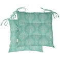 thumbnail image 4 of Vargottam Indoor/Outdoor Tufted Printed Square Seat Patio Cushion Set Of 2 Water Resistant Patio Furniture Seat Cushion 19,inches, Green | Ogee, 4 of 7