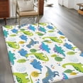 thumbnail image 2 of Children's Day Area Rugs 4x6 ft Cartoon Blue Green Dinosaurs Geometric Tree Washable Rug Non Slip Indoor Carpet Absorbent Floor Mat for Living Room Bedroom Dining Room, 2 of 9