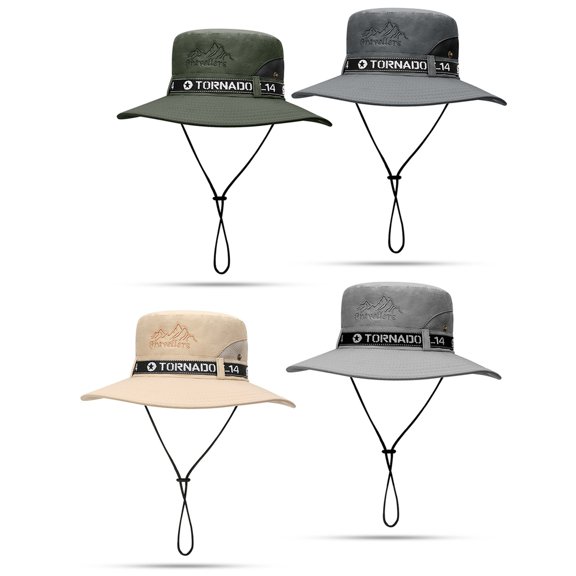Xmarks Mens Womens Sun Hat Wide Brim Breathable Mesh UPF 50  Waterproof Fishing Hat Safari Hat Foldable Boonie Cap