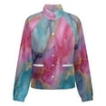 thumbnail image 5 of Jackets for Women Winter Coat Jackets Flannel Stand Collar Jacket(Abstract Marble Ink Art,Size:S-4XL), 5 of 7