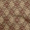 thumbnail image 1 of oneOone Rayon Brown Fabric Check Craft Projects Decor Fabric Printed By The Yard 56 Inch Wide, 1 of 5