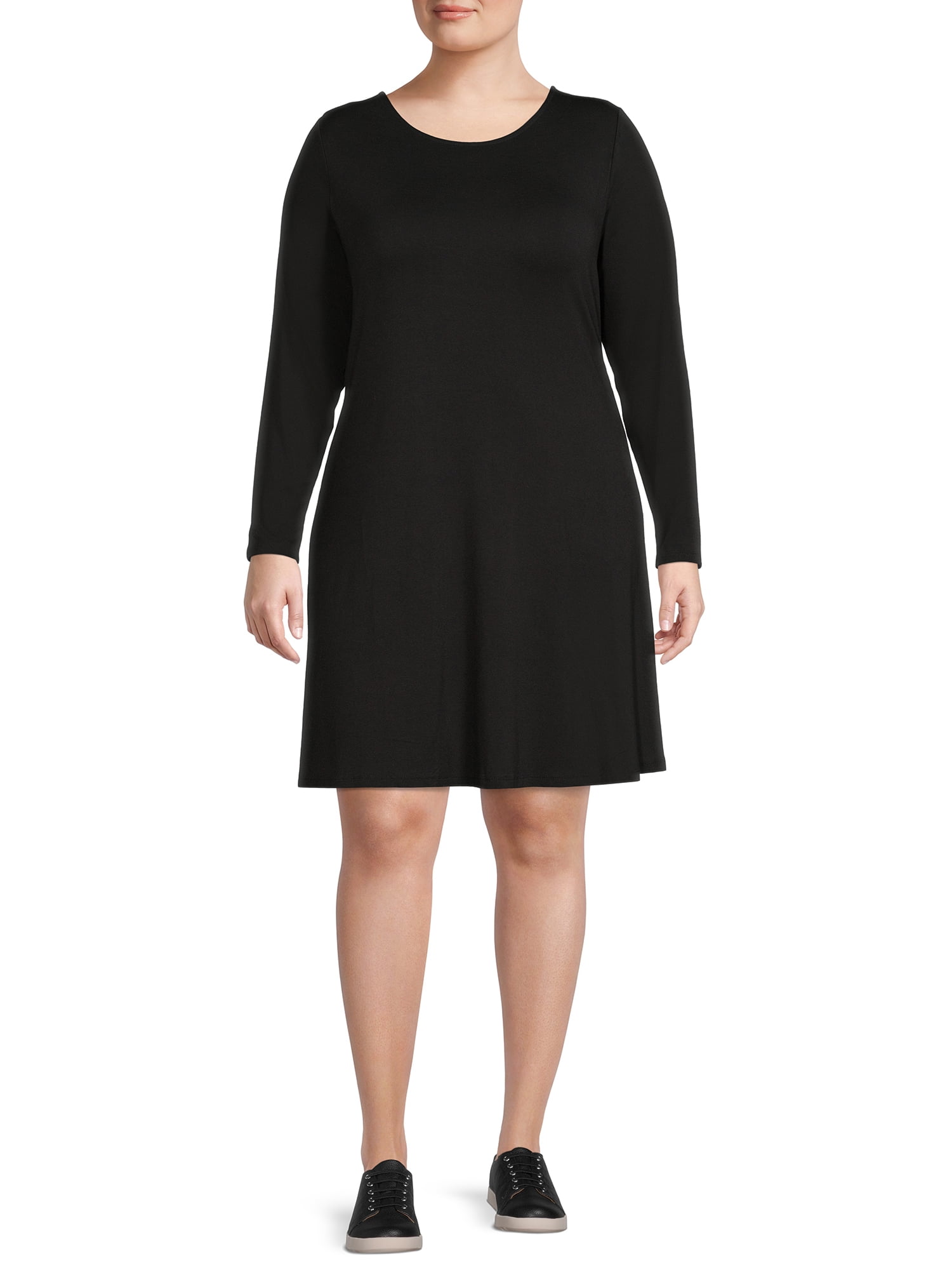 Long Sleeve Knit Swing Dress 