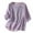 Purple, variant on Wenyuyu Summer Tops for Women Retro Dressy Casual Cotton Linen Embroidery Blouses Crew Neck 3/4 Sleeve Tunic Shirts White XL