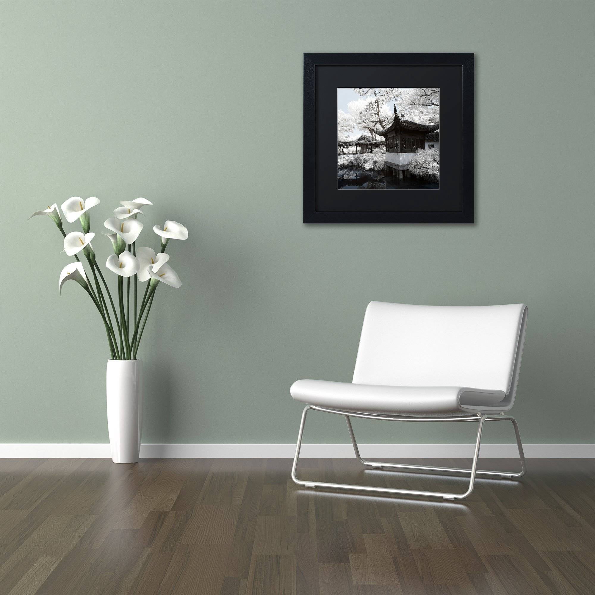 Trademark Fine Art "Winter Temple" Canvas Art by Philippe Hugonnard, Black Matte, Black Frame