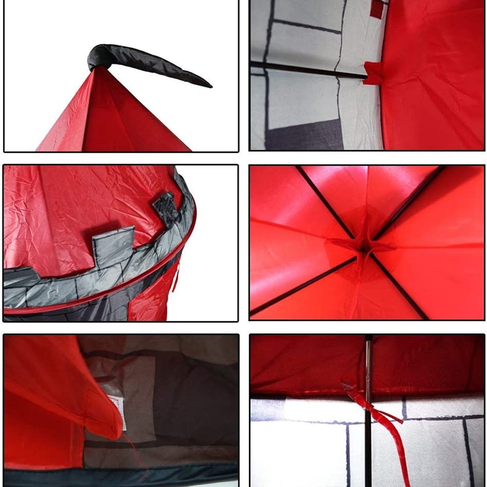 Kadyn Playhouse Castle Pop Up Tent, Outdoor Indoor Big Tent for Boys and Girls, Portable Children's Play Tent for Indoor and Outdoor, Red Kadyn Playhouse Castle Pop Up Tent, Outdoor Indoor Big Tent for Boys and Girls, Portable Children's Play Tent for Indoor and Outdoor, Red