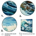 thumbnail image 3 of Designart "Of Wonder Coastal waves Waves painting VII" Nautical & Beach Floater Framed Wall Decor, 3 of 7