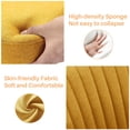thumbnail image 4 of Armless Home Office Desk Chair, Adjustable Swivel Fabric Task Chair with Wheels, Modern Computer Vanity Chair for Small Spaces, Yellow, 4 of 8
