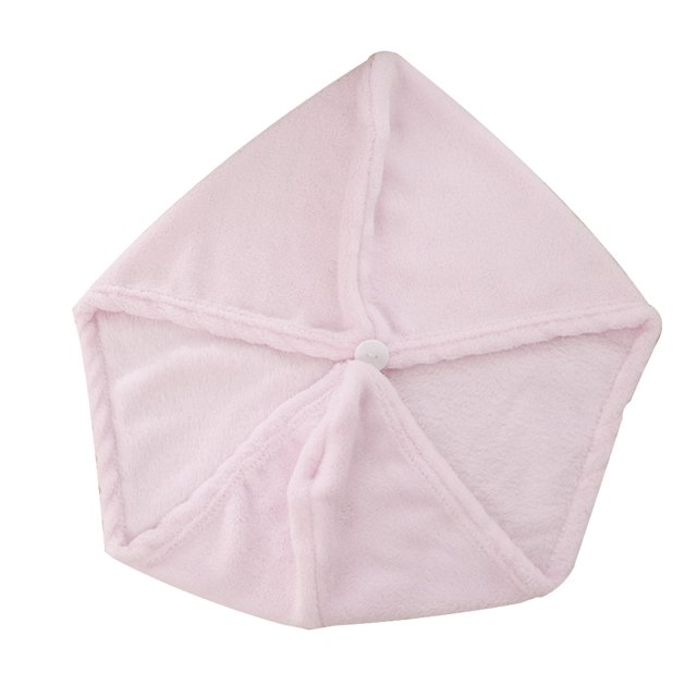 Ounissouiy Toalla de secado de cabello, transpirable, ligera, absorbente, turbante, lavable, reutilizable, gorros para el pelo de ducha, buena Juegos de accesorios de baño rosa
