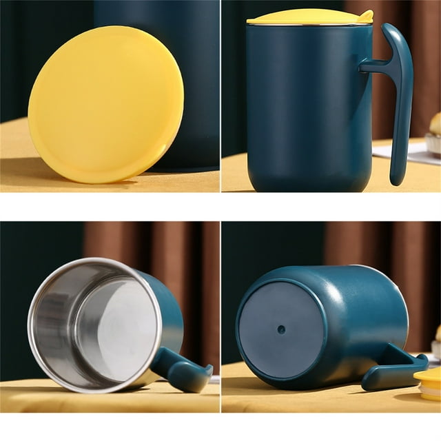 Taza aislada para acampar, tazas de café con doble aislamiento de acero inoxidable de 550 ml, los mejores materiales Jadeshay A