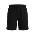 thumbnail image 4 of Titcea Mens Shorts Elastic Waist Zipper Pockets Gym Shorts Lightweight Fast Dry Running Workout Shorts Black, 4 of 7