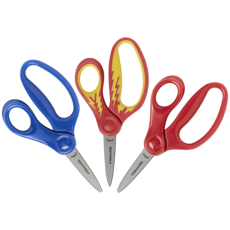 WA Portman Pointed Kids Scissors Bulk - 12 Pack Red Scissors for