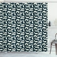thumbnail image 1 of Ambesonne Animal Shower Curtain, Weasel Sitting Standing Art, 69"Wx70"L, Off White Petrol Blue, 1 of 3
