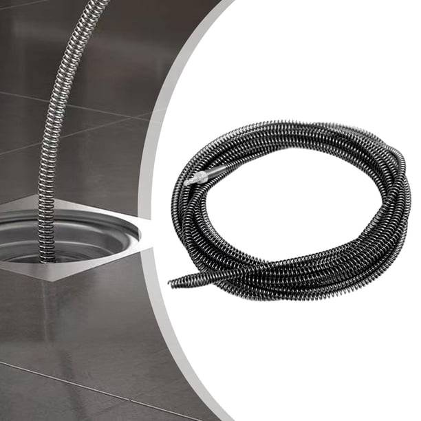 Limpiador de desagües, desatascador de tuberías, equipo de limpieza práctico, herramientas de dragado de metal, barrena de drenaje para lavabo, bañera 2 metros