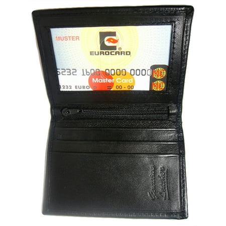 Leather Slim ID Credit Card Holder Wallet Front Pocket with ID Window - comicsahoy.com