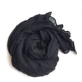 thumbnail image 1 of Bufandas de algodón para mujer Lady Light Soft Fashion Solid Bufanda Wrap Chal, algodón y lino, negro, una pieza, 1 of 5