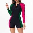 thumbnail image 2 of LOPECY-Sta One Piece Swimsuit for Women Modest Long Sleeve Swimsuits for Women Bathing Suit Rash Guard Surfing One Piece High Neck Swimwear, 2 of 8