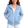thumbnail image 3 of SROBPTY Teen Girls Jacket Solid Hooded Long Sleeve Zip Up with Pockets for 4Y-15Y, 3 of 5