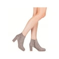 thumbnail image 5 of Women's Chunky Heel Ankle Boots Stylish High Heel Boots Round Toe Chunky Heeled Platform Fashion Boots, 5 of 5