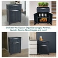 thumbnail image 4 of Sunnydaze Versatile Plastic Storage Cabinet with Adjustable Shelf - Charcoal - 34.5", 4 of 8