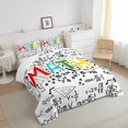 thumbnail image 4 of Math Theme Comforter Set School Educational Dorm Bedroom Decor Bedding Math Equation Bedding Comforter Sets Mathematics Formula Duvet Insert Math Geometry Science Quilt King Size, 4 of 5