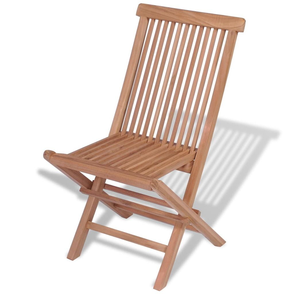 verwennen haalbaar Profetie HERCHR Folding Garden Chairs 4 pcs Solid Teak Wood - Walmart.com