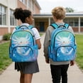 thumbnail image 2 of HUIACONG Backpack Set for Students Ocean Paint Axolotl 17 Inch 4-Piece with Lunch Bag, Pencil Case & Water Bottle Holder, Multi-Panel Ventilation, for Ages 9-14, Daily Use, 2 of 7