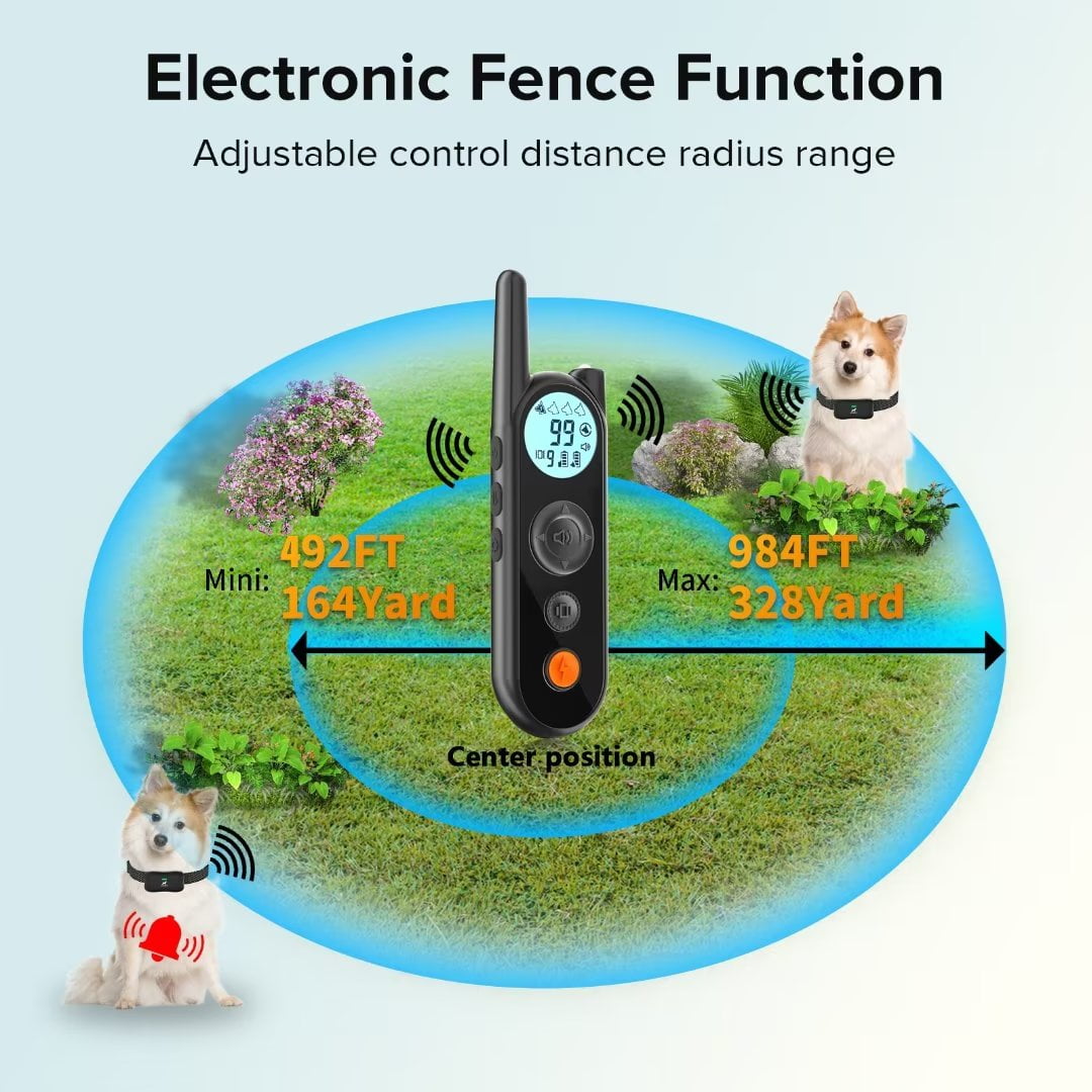 Electric dog collar with radius sales