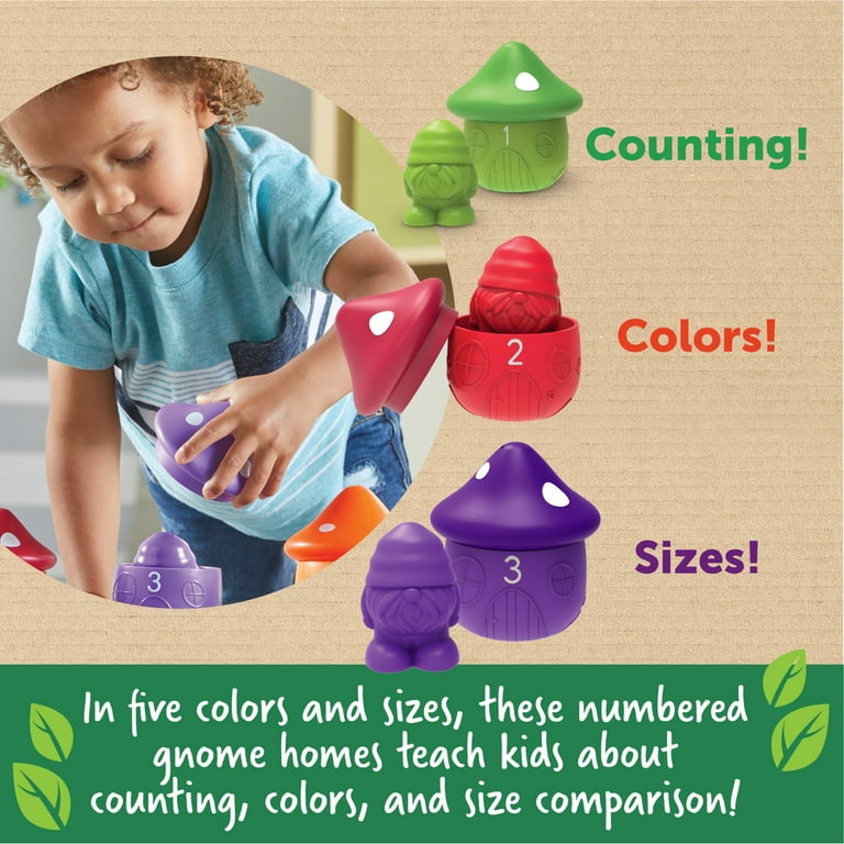 Learning Resources Peekaboo Gnome Homes, 15 Pieces, Ages 18