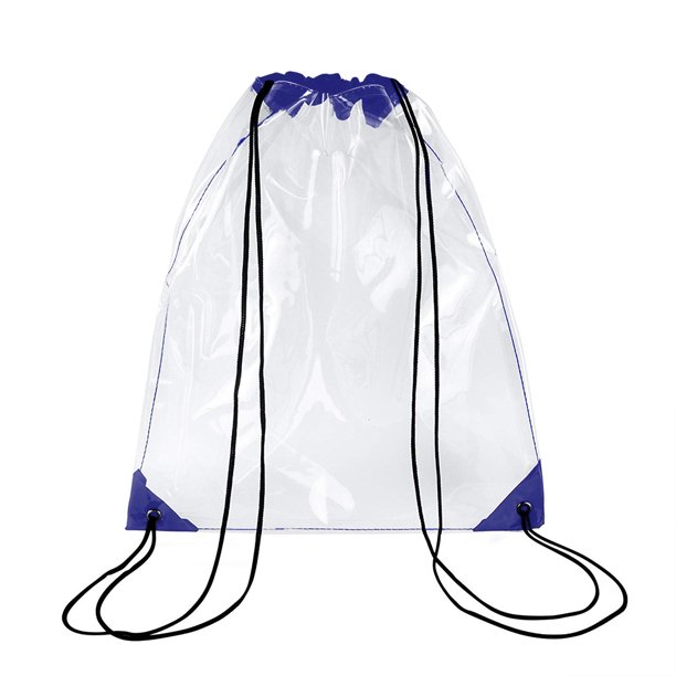 Opromo 5 Pack Waterproof Stadium Clear Drawstring Bag Waterproof Stadium Clear Drawstring Bag