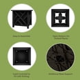 thumbnail image 2 of Pure Garden 15.5-Inch Outdoor Lattice Planter Box Plant Pot 2-Pack, Black, 2 of 7