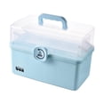 thumbnail image 2 of Caja de medicamentos portátil, contenedores de almacenamiento de medicamentos con asa, botiquín de primeros de auxilios funciones de 3 capas para BLESIY Contenedores de primeros auxilios, 2 of 6