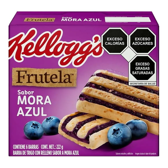 Barras de Cereal Kellogg's Frutela Sabor a Mora 222 g
