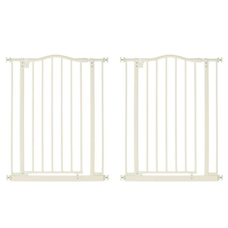 North States Supergate Portico Arch Tall & Wide Baby Safety Gate, Linen (2 Pack)