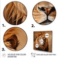 thumbnail image 3 of Designart "Regal Golden Lion Portrait II" Animals Wall Art - Modern Gold Lion Living Room Canvas Art, 3 of 6